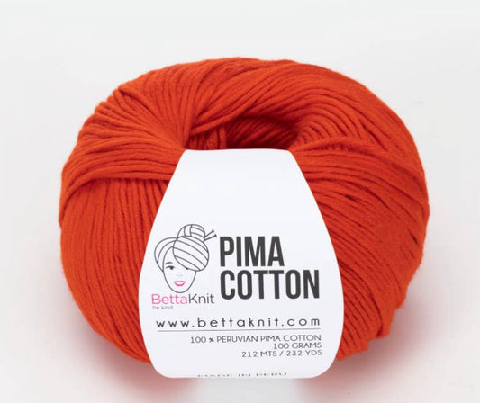 BettaKnit Pima Cotton - Oranje Rood 212m/100g