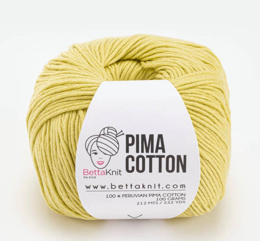 BettaKnit Pima Cotton - Citroen Geel 212m/100g