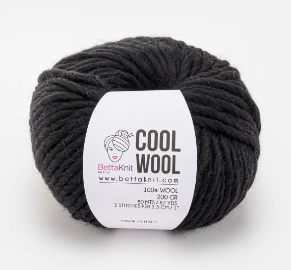 BettaKnit Cool Wool - Black 80m/200g