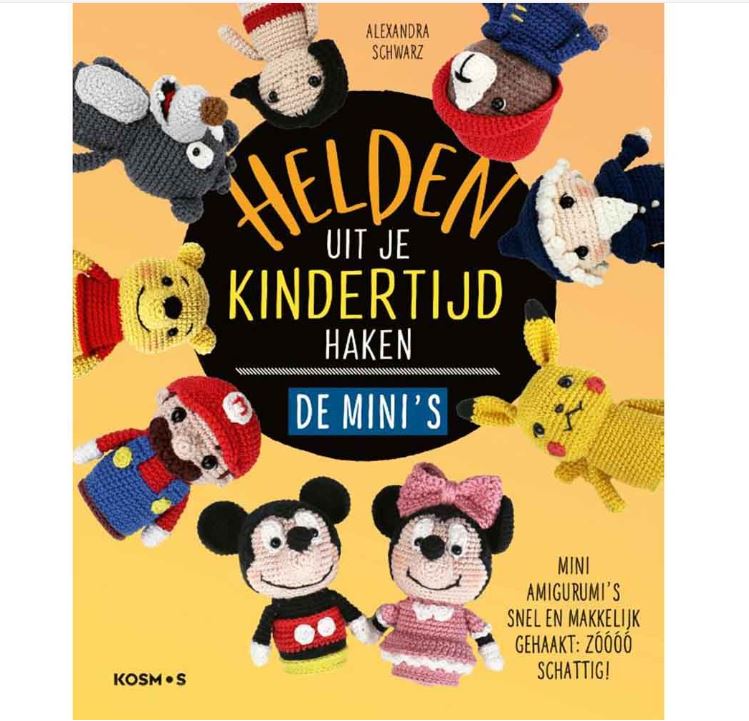 Boek "Helden uit je kindertijd haken de mini's - A. Schwarz"
