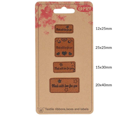 Opry Skai-leren labels — Made with love for you