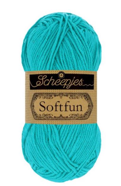 Scheepjes Softfun - 2423 Bright Turquoise 140m/50g